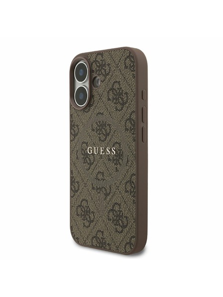 Guess Guess PU Leather 4G Colored Ring MagSafe Carcasă Spate pentru iPhone 17 Brown