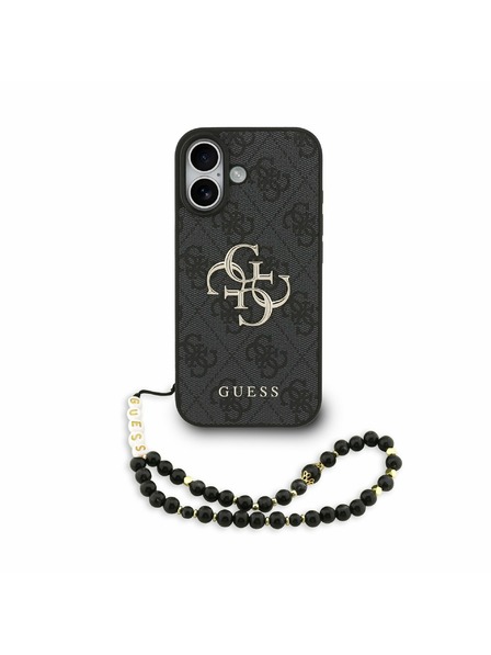 Guess Guess PU 4G Metal Logo Strap Carcasă Spate pentru iPhone 17 Black