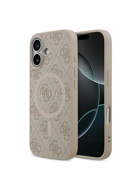 Guess Guess PU Leather 4G Colored Ring MagSafe Carcasă Spate pentru iPhone 17 Pink