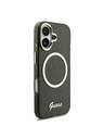 Guess Guess IML Glitter Script Strap MagSafe Carcasă Spate pentru iPhone 17 Black
