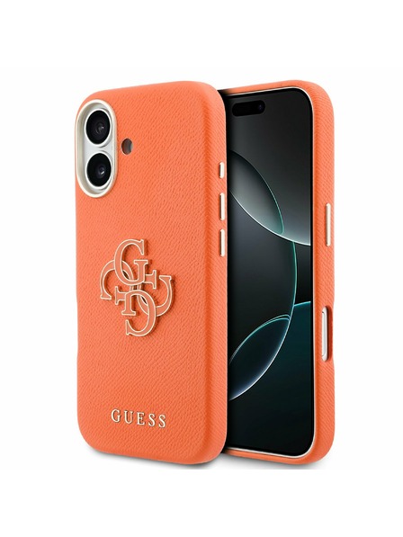 Guess Guess PU Resin Logo Carcasă Spate pentru iPhone 17 Orange