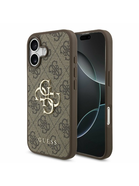 Guess Guess PU 4G Metal Logo Carcasă Spate pentru iPhone 17 Brown