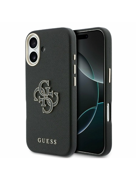 Guess Guess PU Resin Logo Carcasă Spate pentru iPhone 17 Black