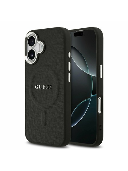 Guess Guess PU Saffiano MagSafe Carcasă Spate pentru iPhone 17 Black