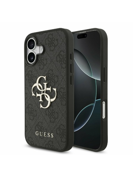 Guess Guess PU 4G Metal Logo Carcasă Spate pentru iPhone 17 Grey