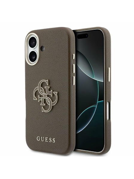 Guess Guess PU Resin Logo Carcasă Spate pentru iPhone 17 Brown