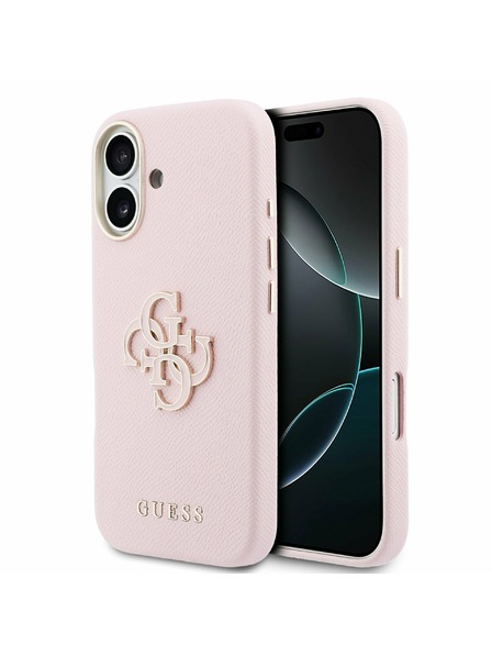 Guess Guess PU Resin Logo Carcasă Spate pentru iPhone 17 Pink