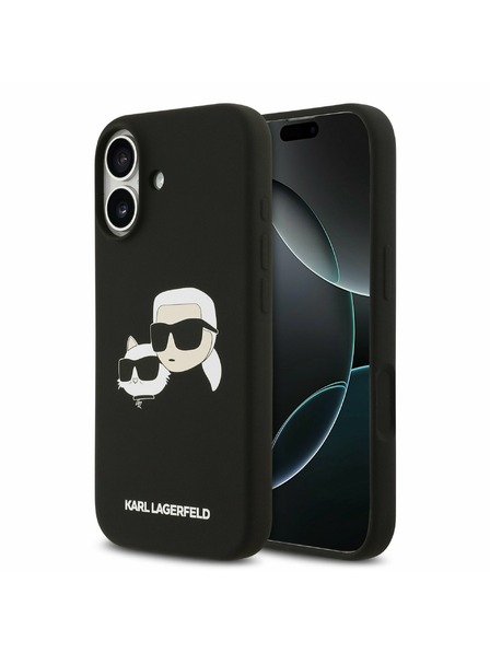 Karl Lagerfeld Karl Lagerfeld Liquid Silicone Double Heads MagSafe Carcasă Spate pentru iPhone 17 Black