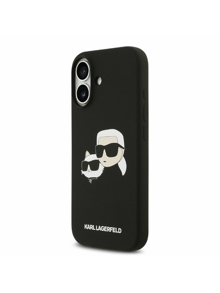 Karl Lagerfeld Karl Lagerfeld Liquid Silicone Double Heads MagSafe Carcasă Spate pentru iPhone 17 Black