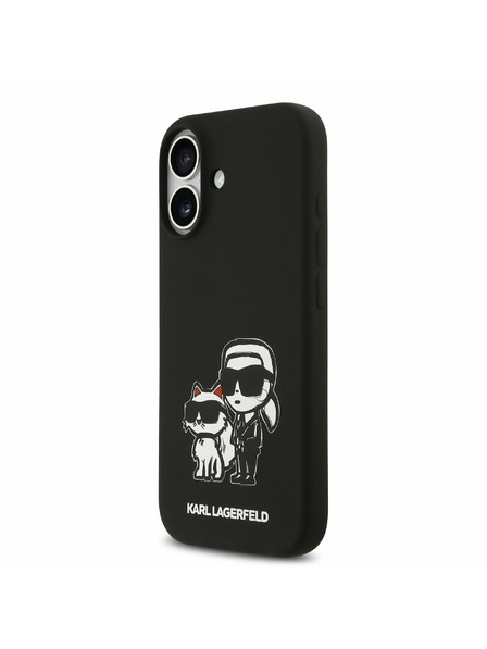 Karl Lagerfeld Karl Lagerfeld Liquid Silicone K&CH Sketch MagSafe Carcasă Spate pentru iPhone 17 Black