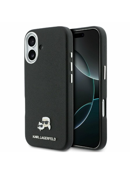 Karl Lagerfeld Karl Lagerfeld PU Karl and Choupette Heads Pins MagSafe Carcasă Spate pentru iPhone 17 Black