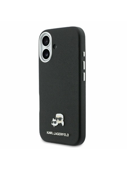 Karl Lagerfeld Karl Lagerfeld PU Karl and Choupette Heads Pins MagSafe Carcasă Spate pentru iPhone 17 Black