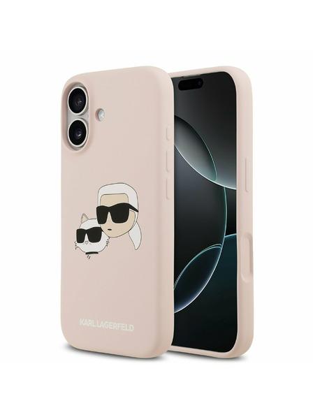 Karl Lagerfeld Karl Lagerfeld Liquid Silicone Double Heads MagSafe Carcasă Spate pentru iPhone 17 Pink