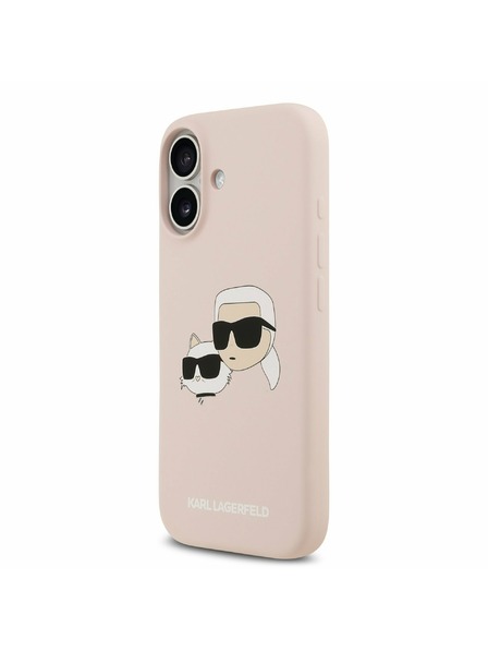 Karl Lagerfeld Karl Lagerfeld Liquid Silicone Double Heads MagSafe Carcasă Spate pentru iPhone 17 Pink
