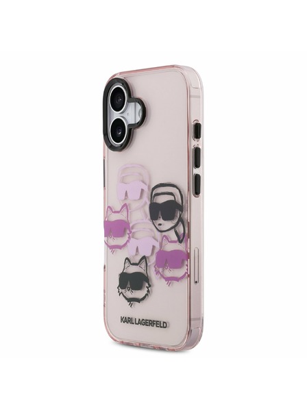 Karl Lagerfeld Karl Lagerfeld IML Multi K&CH Heads Carcasă Spate pentru iPhone 17 Pink