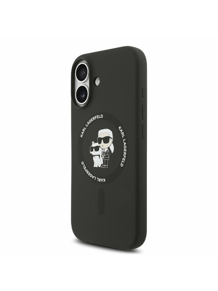 Karl Lagerfeld Karl Lagerfeld Liquid Silicone Karl and Choupette MagSafe Carcasă Spate pentru iPhone 17 Black