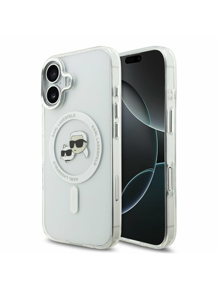 Karl Lagerfeld Karl Lagerfeld IML K&CH Heads Metal Frame MagSafe Carcasă Spate pentru iPhone 17 Transparent