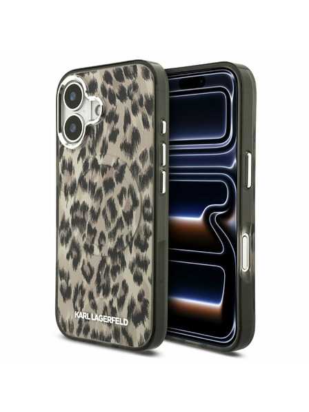 Karl Lagerfeld Karl Lagerfeld IML Leopard MagSafe Carcasă Spate pentru iPhone 17 Brown