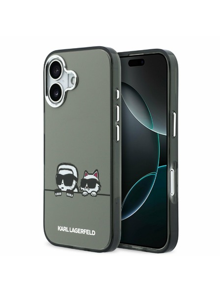 Karl Lagerfeld Karl Lagerfeld IML K&CH Heads Logo MagSafe Carcasă Spate pentru iPhone 17 Black