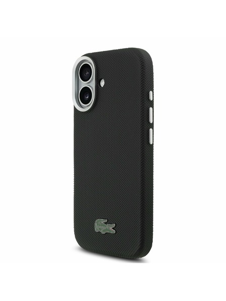 Lacoste Lacoste PVC Iconic Petit Pique Metal Logo MagSafe Carcasă Spate pentru iPhone 17 Black