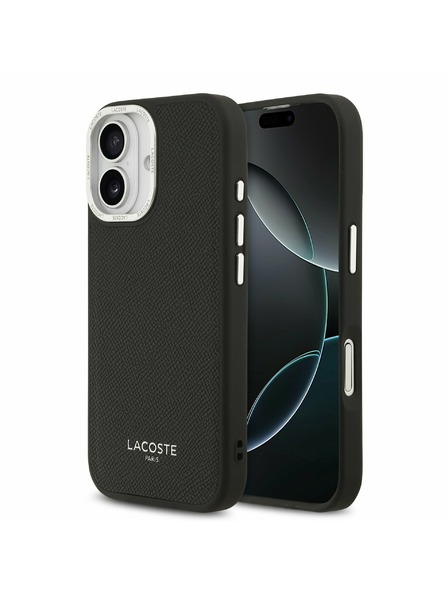 Lacoste Lacoste PU Leather Champs Elysees MagSafe Carcasă Spate pentru iPhone 17 Black