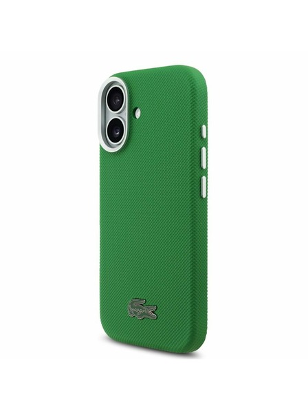 Lacoste Lacoste PVC Iconic Petit Pique Metal Logo MagSafe Carcasă Spate pentru iPhone 17 Green