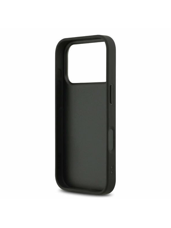 DKNY DKNY PU Leather Checkered Pattern and Stripe Carcasă Spate pentru iPhone 17 Pro Negru