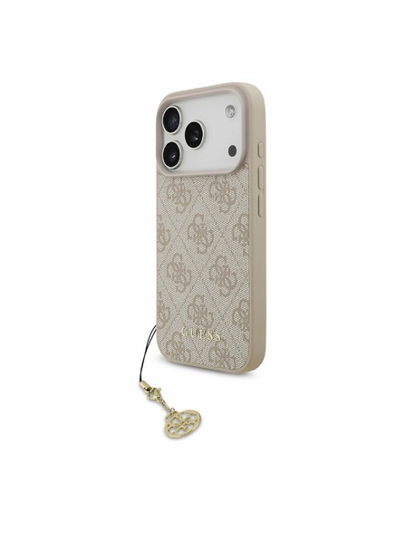 Guess Guess 4G Charm MagSafe Carcasă Spate pentru iPhone 17 Pro Tone on Tone Roz