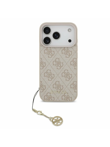 Guess Guess 4G Charm MagSafe Carcasă Spate pentru iPhone 17 Pro Tone on Tone Roz