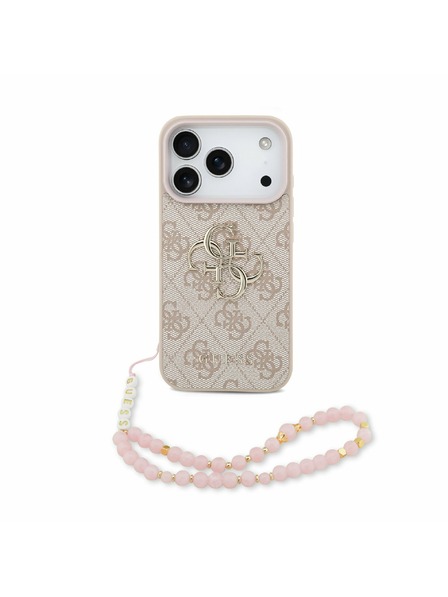 Guess Guess PU 4G Metal Logo Strap Carcasă Spate pentru iPhone 17 Pro Roz