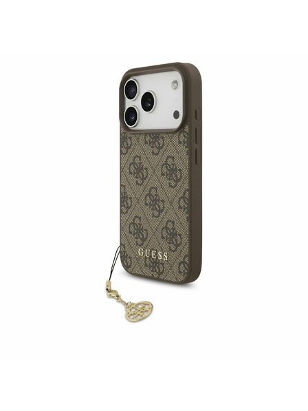 Guess Guess 4G Charm MagSafe Carcasă Spate pentru iPhone 17 Pro Tone on Tone Maro