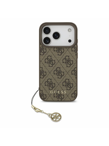 Guess Guess 4G Charm MagSafe Carcasă Spate pentru iPhone 17 Pro Tone on Tone Maro