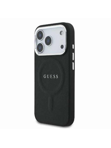 Guess Guess PU Saffiano MagSafe Carcasă Spate pentru iPhone 17 Pro Negru