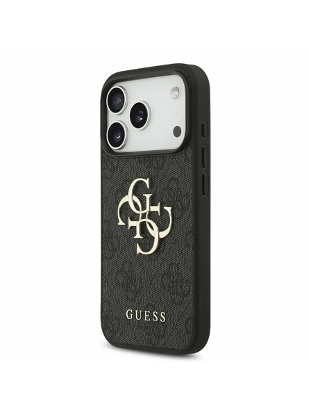 Guess Guess PU 4G Metal Logo Carcasă Spate pentru iPhone 17 Pro Gri