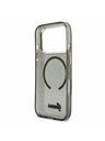 Guess Guess IML Glitter Script Strap MagSafe Carcasă Spate pentru iPhone 17 Pro Negru