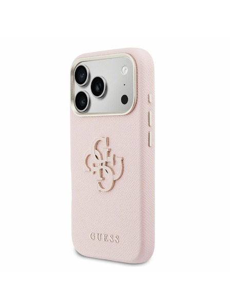 Guess Guess PU Resin Logo Carcasă Spate pentru iPhone 17 Pro Pink