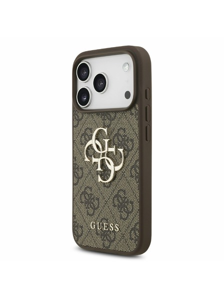 Guess Guess PU 4G Metal Logo Carcasă Spate pentru iPhone 17 Pro Brown