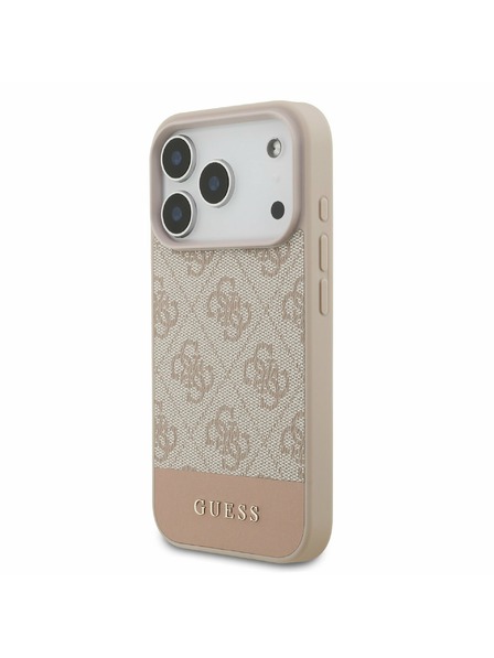 Guess Guess PU 4G Stripe Carcasă Spate pentru iPhone 17 Pro Pink