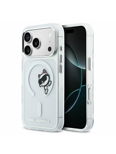 Karl Lagerfeld Karl Lagerfeld IML Choupette Peekaboo MagSafe Carcasă Spate pentru iPhone 17 Pro Transparent