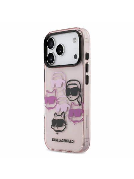 Karl Lagerfeld Karl Lagerfeld IML Multi K&CH Heads Carcasă Spate pentru iPhone 17 Pro Pink