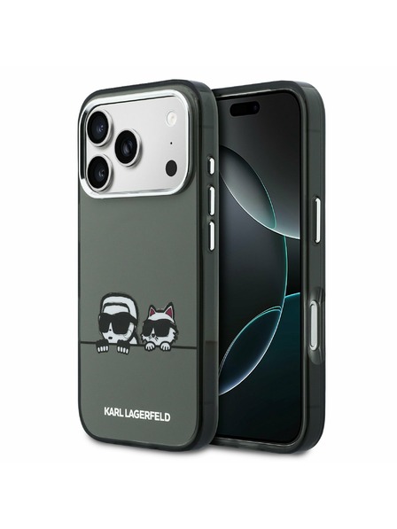 Karl Lagerfeld Karl Lagerfeld IML K&CH Heads Logo MagSafe Carcasă Spate pentru iPhone 17 Pro Black