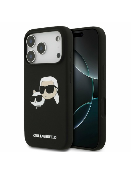 Karl Lagerfeld Karl Lagerfeld Liquid Silicone Double Heads MagSafe Carcasă Spate pentru iPhone 17 Pro Black