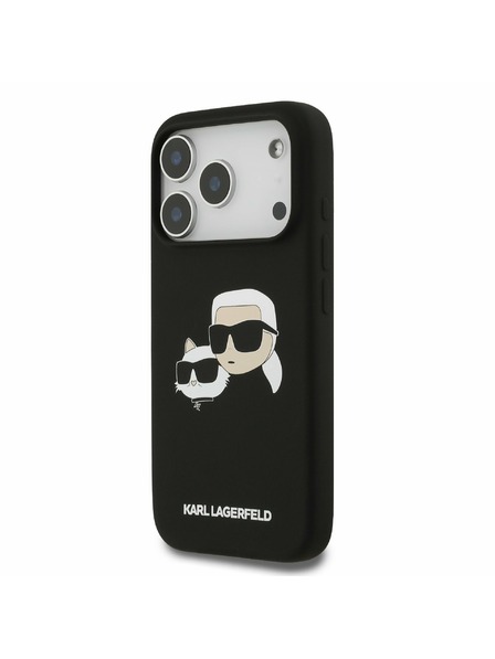 Karl Lagerfeld Karl Lagerfeld Liquid Silicone Double Heads MagSafe Carcasă Spate pentru iPhone 17 Pro Black
