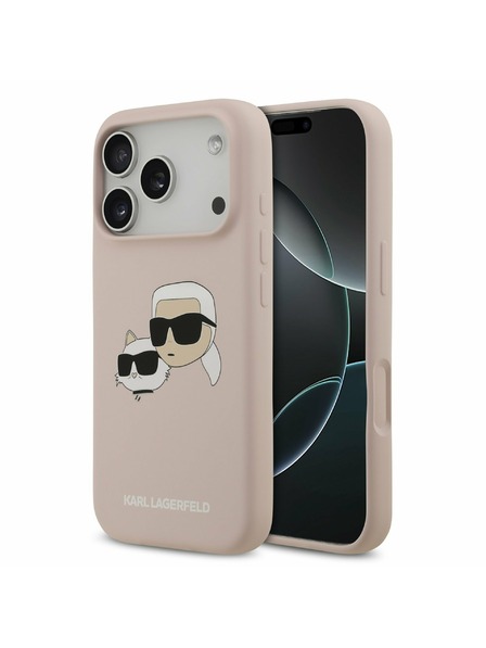 Karl Lagerfeld Karl Lagerfeld Liquid Silicone Double Heads MagSafe Carcasă Spate pentru iPhone 17 Pro Pink