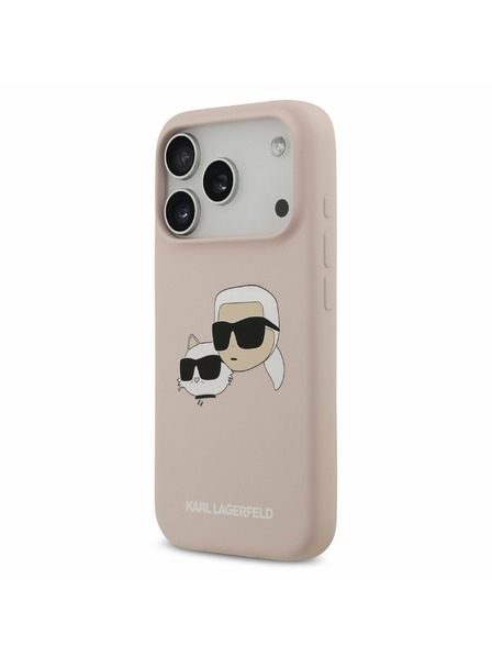 Karl Lagerfeld Karl Lagerfeld Liquid Silicone Double Heads MagSafe Carcasă Spate pentru iPhone 17 Pro Pink