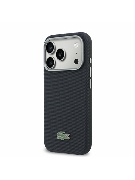 Lacoste Lacoste PVC Petit Pique Semi Wrap MagSafe Carcasă pentru iPhone 17 Pro Navy