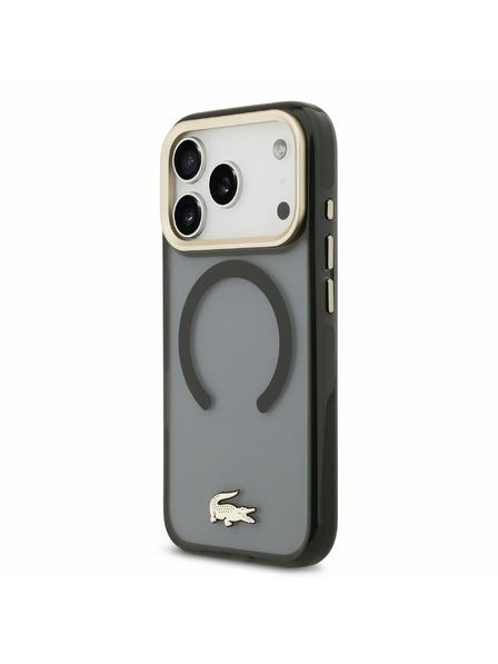 Lacoste Lacoste PC/TPU Frosted Finish Gold Logo MagSafe Carcasă Spate pentru iPhone 17 Pro Black
