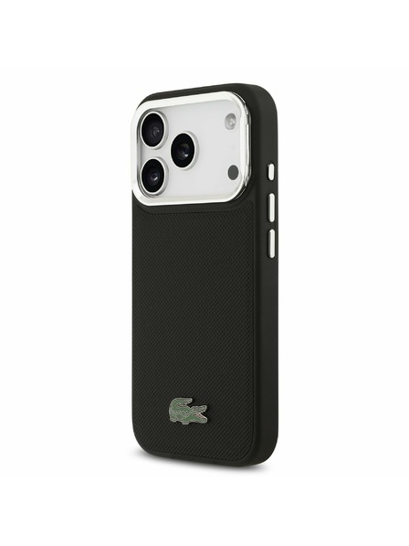 Lacoste Lacoste Iconic Petit Pique Camera Stand MagSafe Carcasă Spate pentru iPhone 17 Pro Black