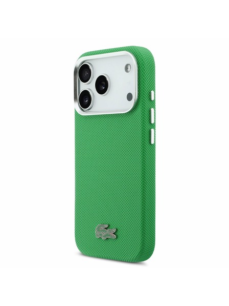 Lacoste Lacoste PVC Iconic Petit Pique Metal Logo MagSafe Carcasă Spate pentru iPhone 17 Pro Green