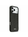 DKNY DKNY PU Leather Grid Pattern Magsafe Carcasă Spate pentru iPhone 17 Pro Max Black